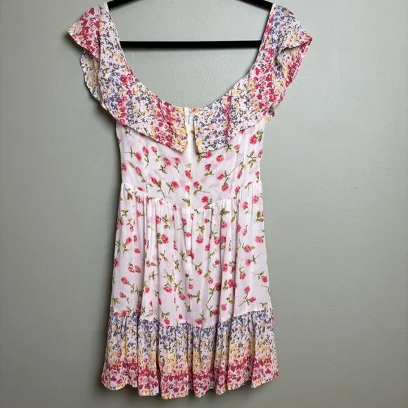 Reformation Womens Floral Dress Size 6 Mini Fairy Feminine Flowy Spring Party - Picture 2 of 14